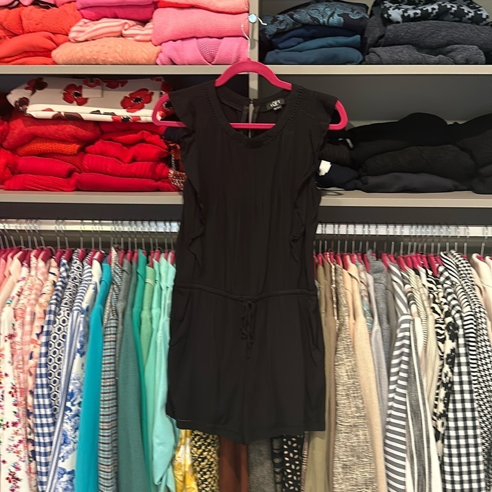 Loft black sleeveless romper size XSP